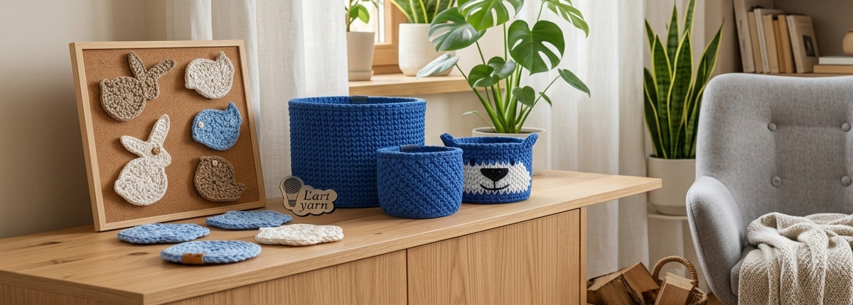 Kötött horgolt home dekor